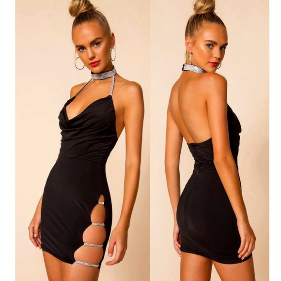 superdown Dresses & Skirts - 💥SEXY GLAM💥 Bandage Cut Out Rhinestone Detailed Dress